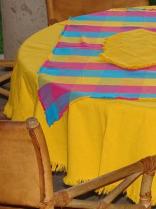 Cotton Tablecloth with napkins Round and Square Combination 2